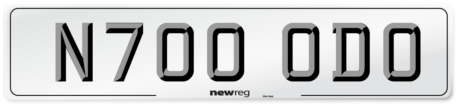 N700 ODO Number Plate from New Reg